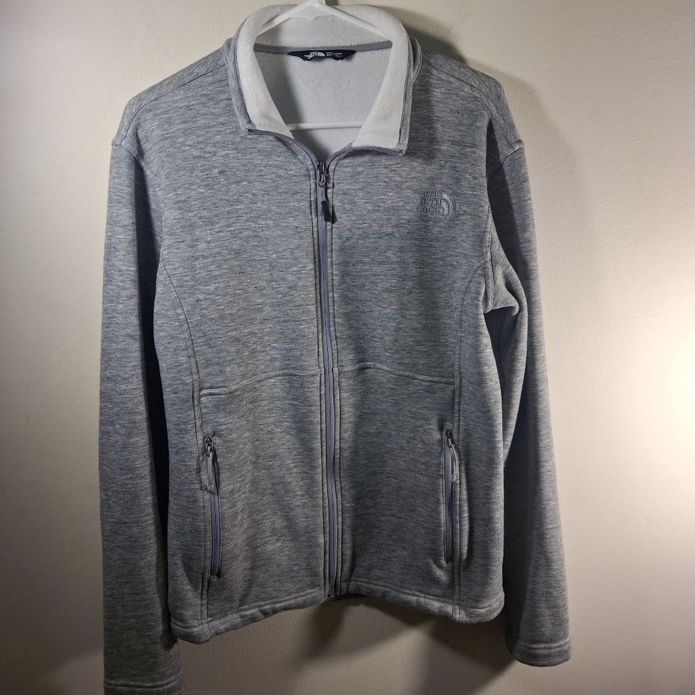 The North Face Men's Heather Gray Long Sleeve Full Zip Pullover Size S